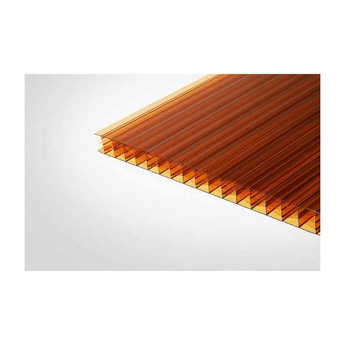 Сотовый поликарбонат 6 мм ULTRAMARIN янтарь 2100х6000 мм